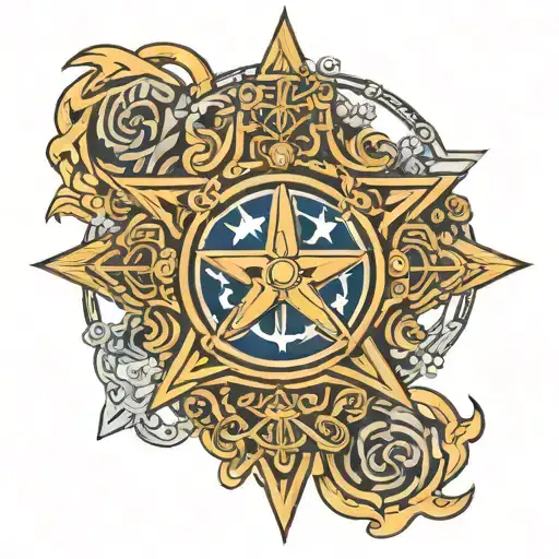 Police Religious Symbol Intertwined