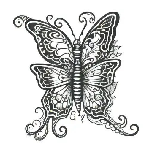 Butterfly With Scorpio Sign Intertwined