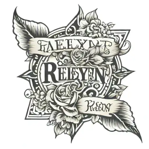 Tattoo With Name Raelynn In The Center Focus With Vibe Of Daughter Name
