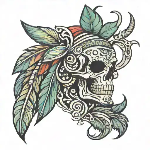 Mexican And Native American Traditional Tattoo Design