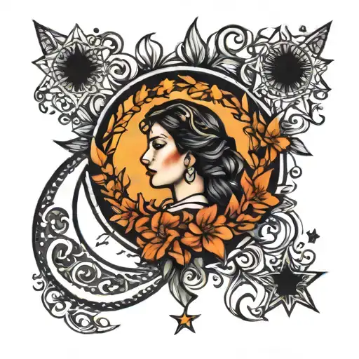 Maysaa With A Waning Crescent Moon And Stars