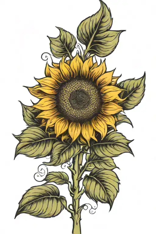 Sunflower With A Stem