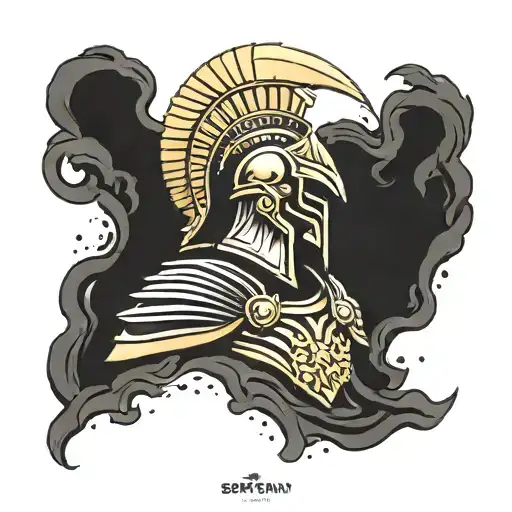 Black And Gold Spartan