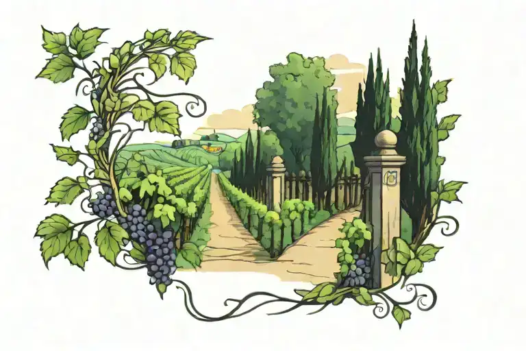 Vine Vineyard Path Leading