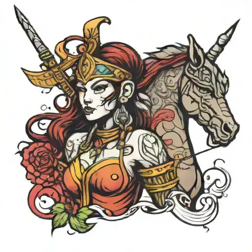 Warrior Woman Standing