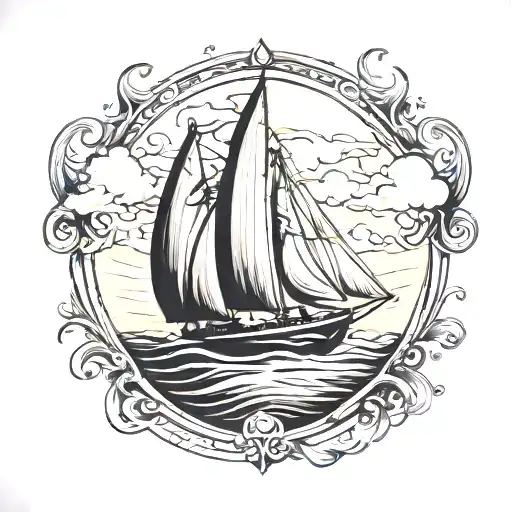 Sailboat Edge Of The Ocean