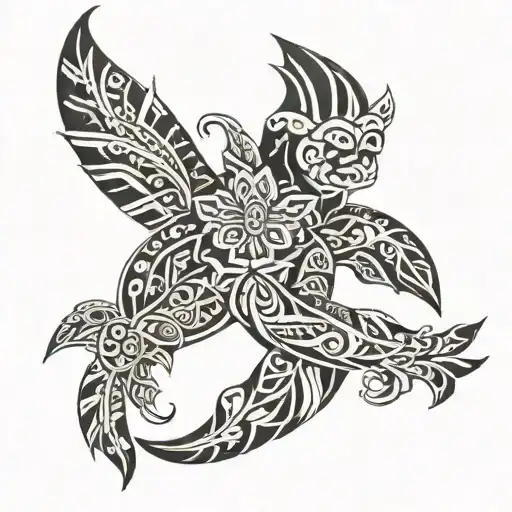 Polynesia Black White