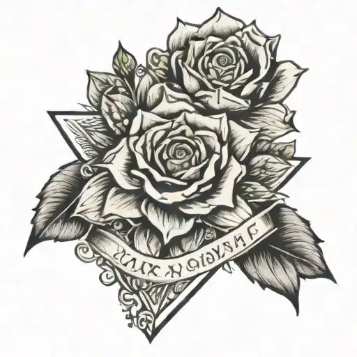 Mum Memorial Tattoo With Diamond