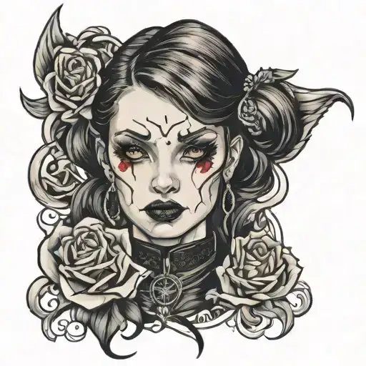 Portrait Of Goth Girl