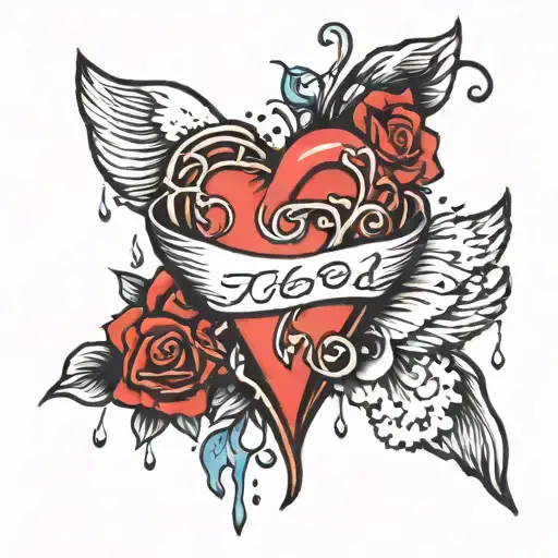 Broken Heart Uterus Surrounded My Rain Heal The Wounds