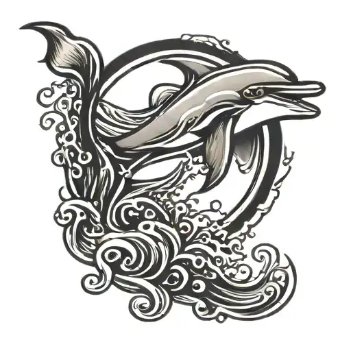 Dolphin Jumping Out Of Water