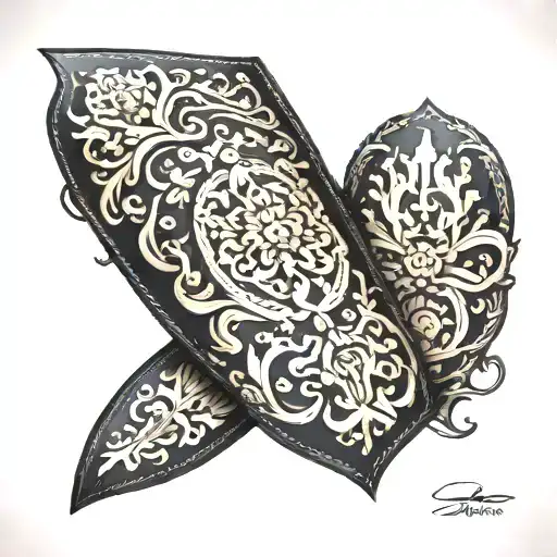 Western Tooled Leather Sleeve