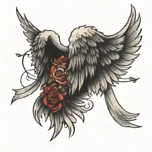 Angel Wings Spread Wide Cards