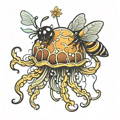 Jellyfish And Bee