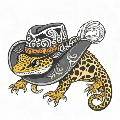 Leopard Gecko Like A Cowboy Hat