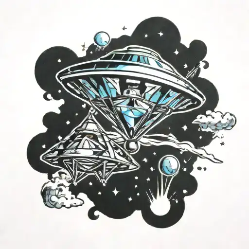 Ufo Abducting Diamond