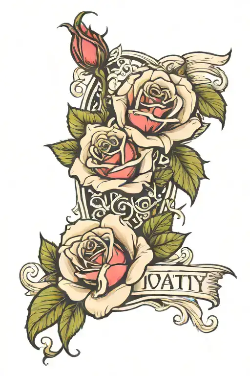 The Word 'Loyalty' And Roses Intertwined