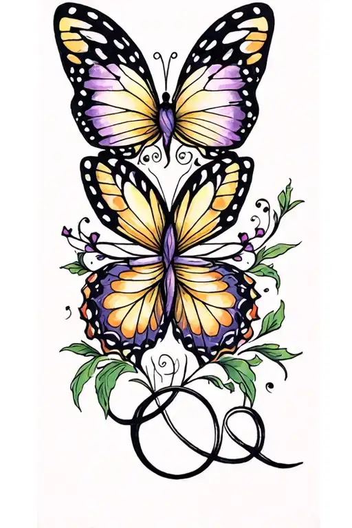 Butterfly With Infinity Symbol