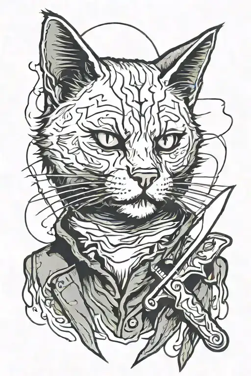 Michael Myers Cat With Knife