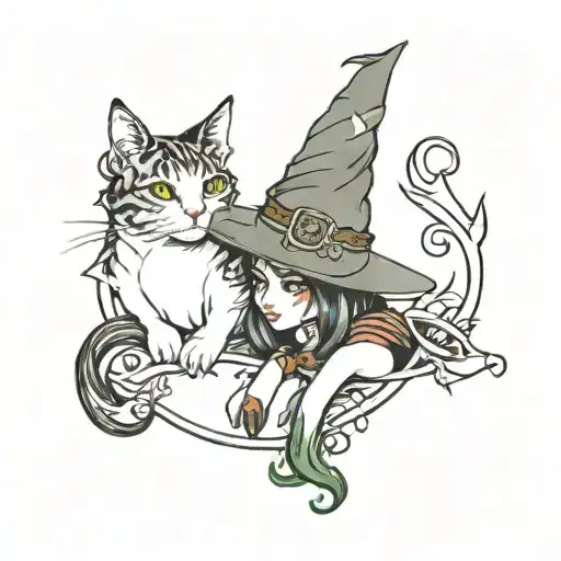 Cat And Horn Witch