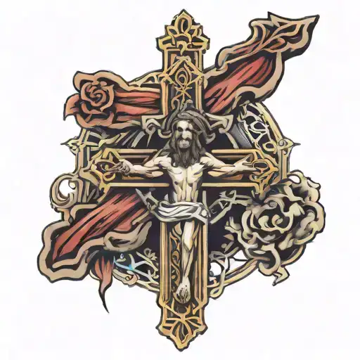 Trap Style Cross Of Jesus Christ