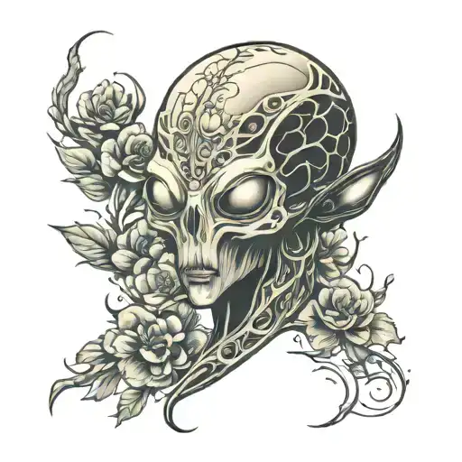 Alien Floral Arm Design