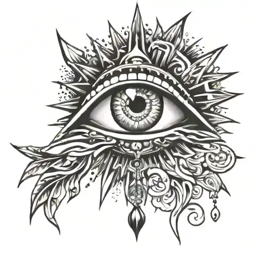 All Seeing Eye Sun Burst