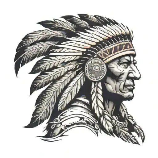 Indian Chief Stincil