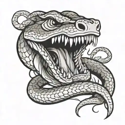 Hand Biting By A Snake