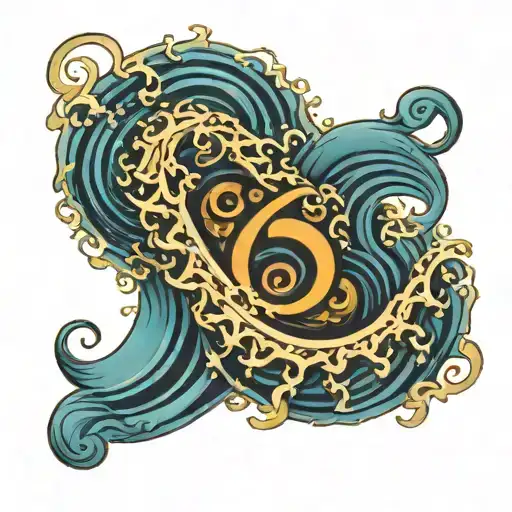 Letter S That Looks Like A Water Wave And Infinity Sign