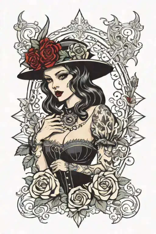 Gothic Pinup Woman
