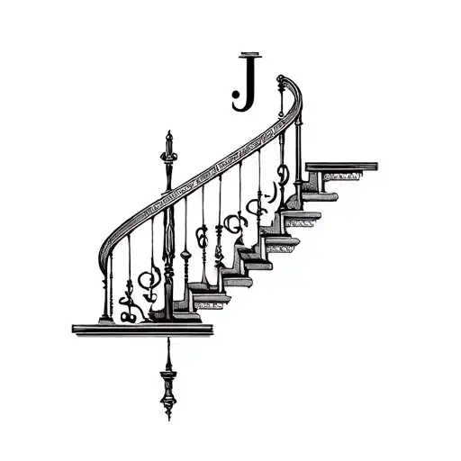 Initial J T C C K M C Escher Staircase Leading
