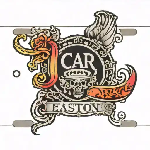 Car License Plate Black With Name Easton