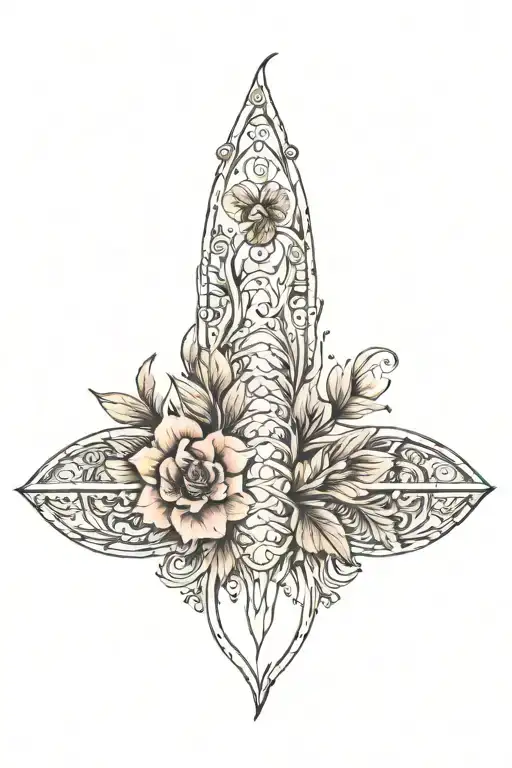 Sternum Tattoo Fine Line