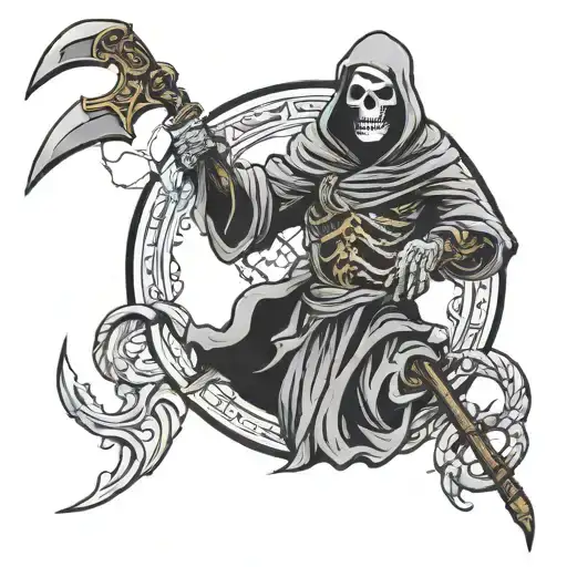 Reaper Holding A Scythe