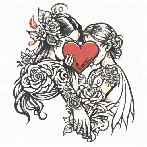 Mother And Daughter Holding Hands