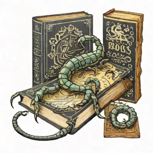 Books With Scorpion Crawling