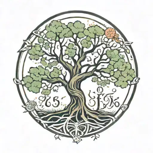 Tree Of Life With Numbers 5-6 And 30