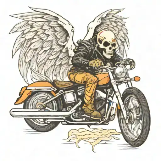 Ghost Rider And Angel Wings