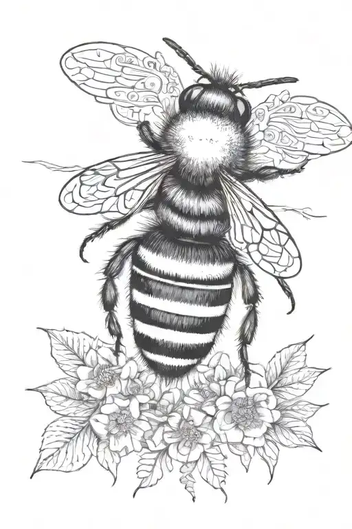A Bumble Bee Surrounded By Intricate Coloring Craft Patterns And Bee Hive