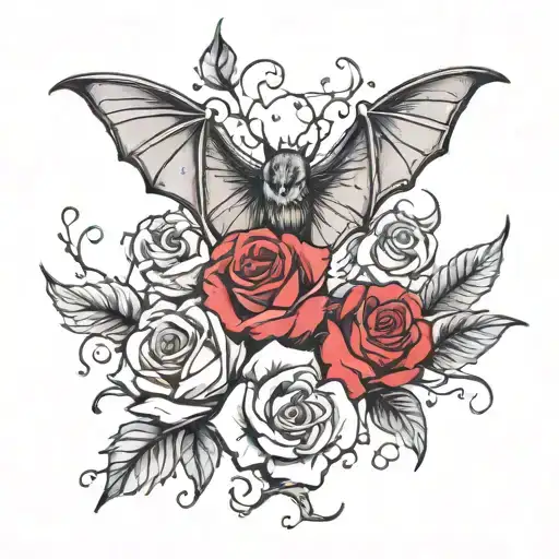 Bat Twig And Roses