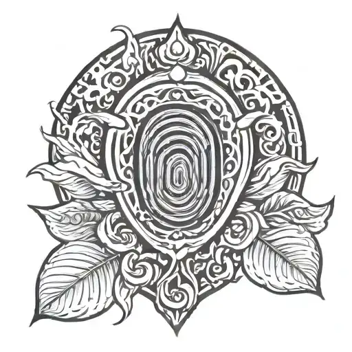 Finger Print With Heart Level With Christian