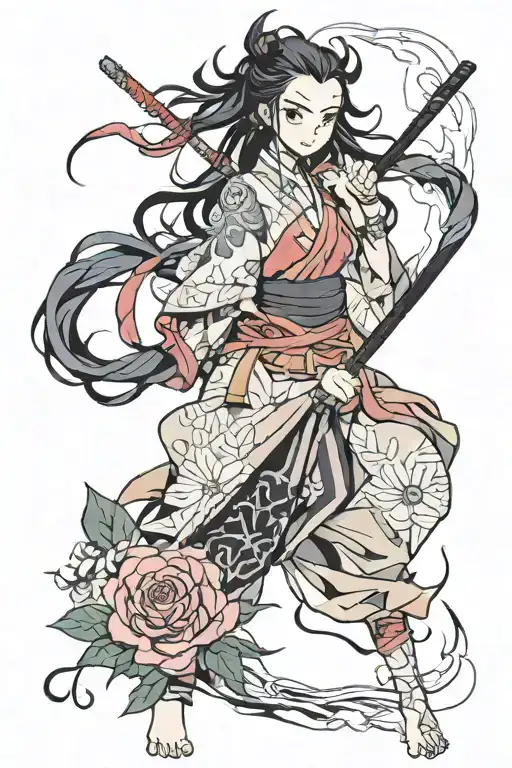 Demon Slayer With Nezuko Kamado