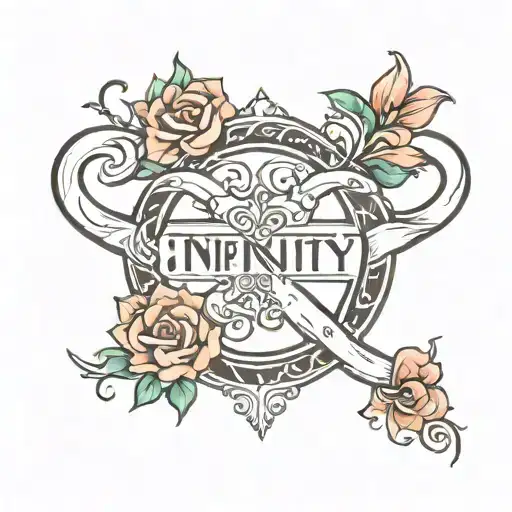 Infinity Symbol With Name Claudia And Pedro Inspired