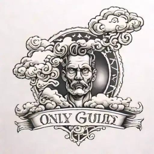 Only God Can Judge Me In Script With Clouds