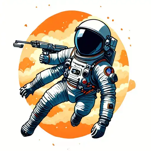 Astronaut Floating