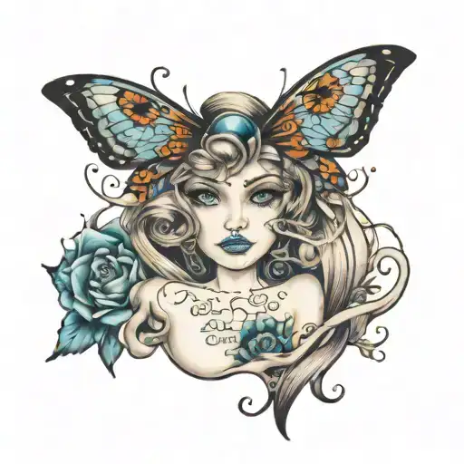 Blue Eyed Girl Quote Written On Ribs