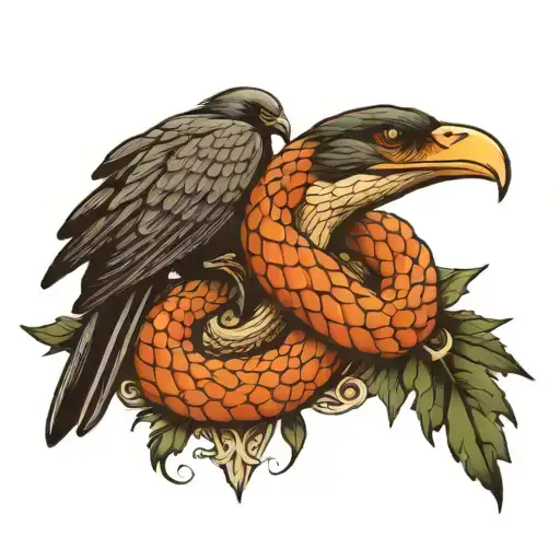 Snake And Crow