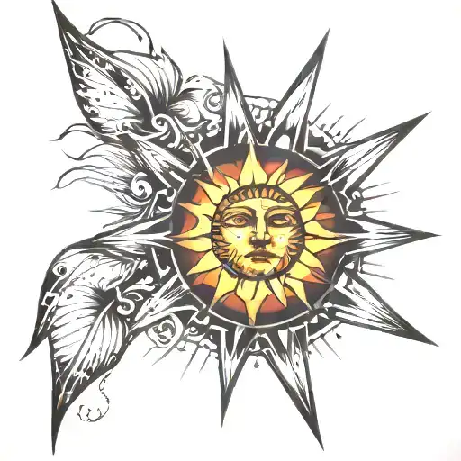 Staring At The Sun Rays No Person