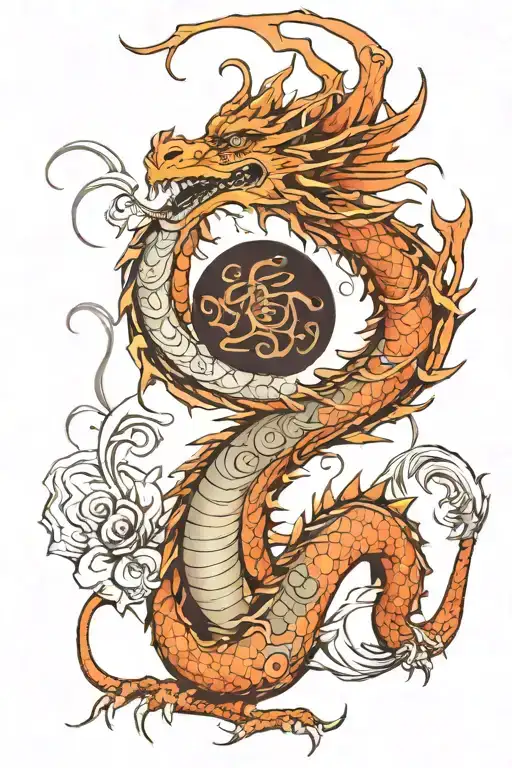 Dragon Wrapped Around Words Her Soul Is Fierce Her Heart Is Brave Her Mind Is Strong
